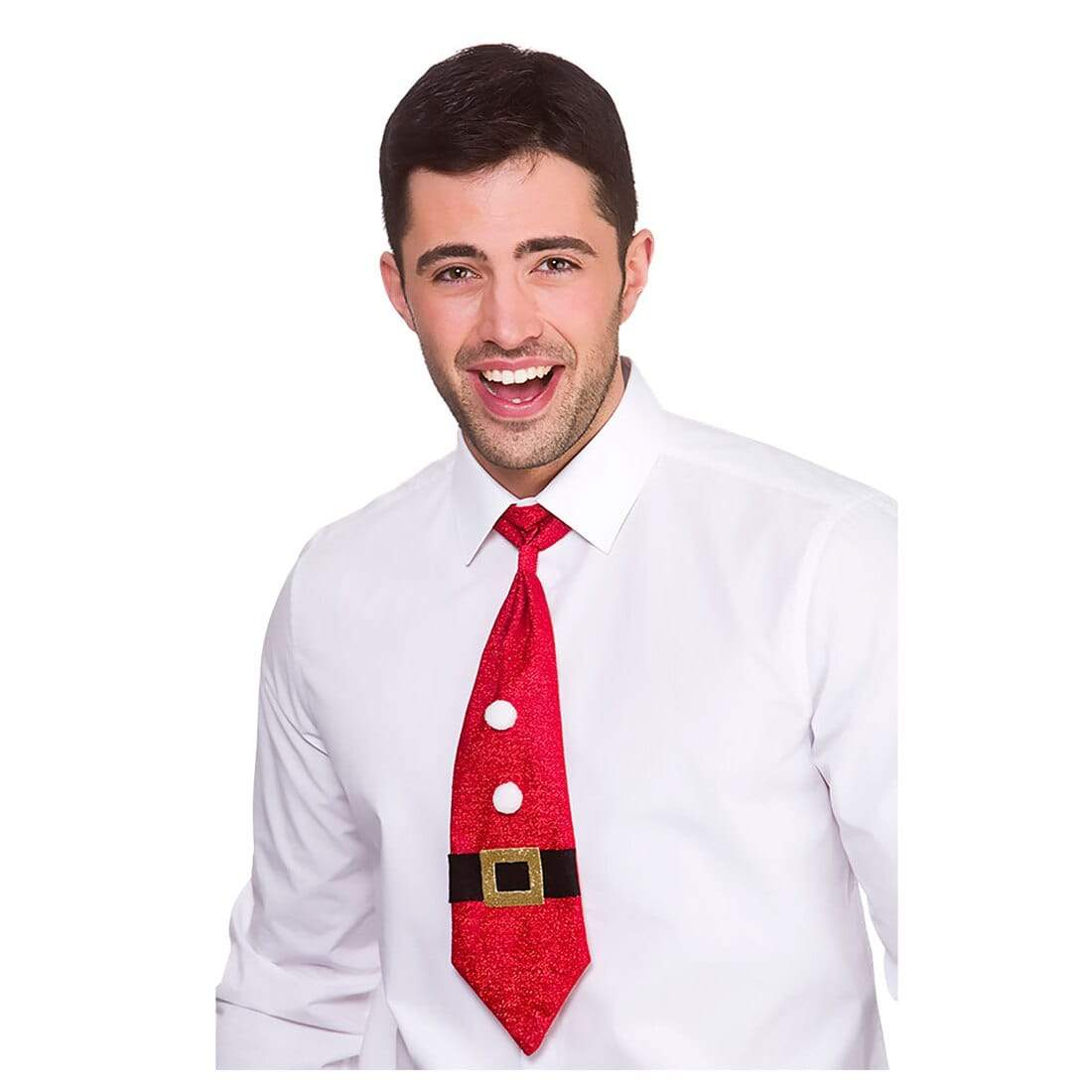 Mr Crimbo Adults Fun Glitter Novelty Christmas Tie Santa Elf - MrCrimbo.co.uk -WKDXM-4654 - Santa -christmas costume